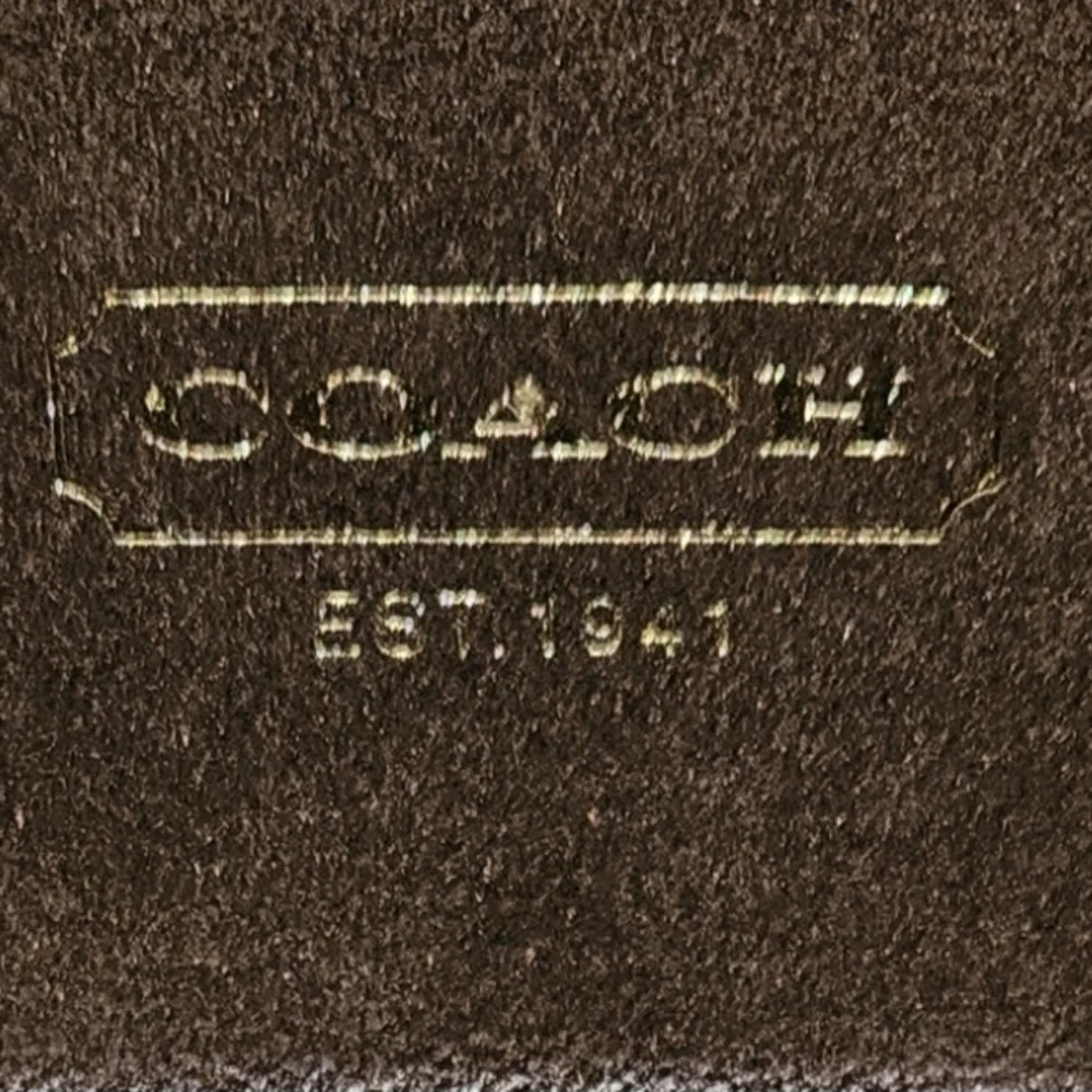 Coach Brown Leather Glasses Case